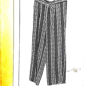 PALAZZO BOHO Chelsea & Theodore large cotton black/beige comfy lightweight